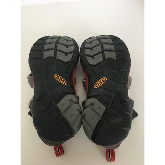 Keen Seacamp II Shoes Sandals Waterproof Big Kids Size 2 Boys Girls Gray Red - Picture 7 of 7